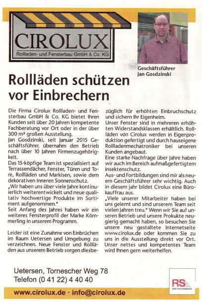 Rollläden schützen vor Einbrechern